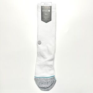 Stance White and Gray Casual Crew Socks